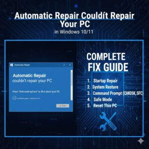 Automatic Repair Couldn’t Repair Your PC in Windows 1011 – Complete Fix Guide