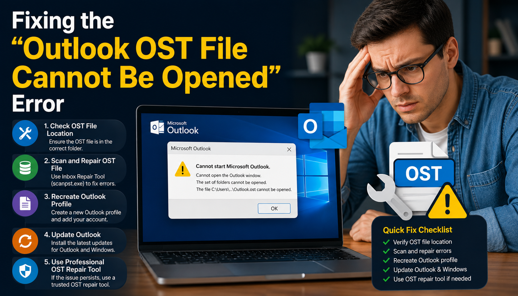 Outlook OST File Cannot Be Opened