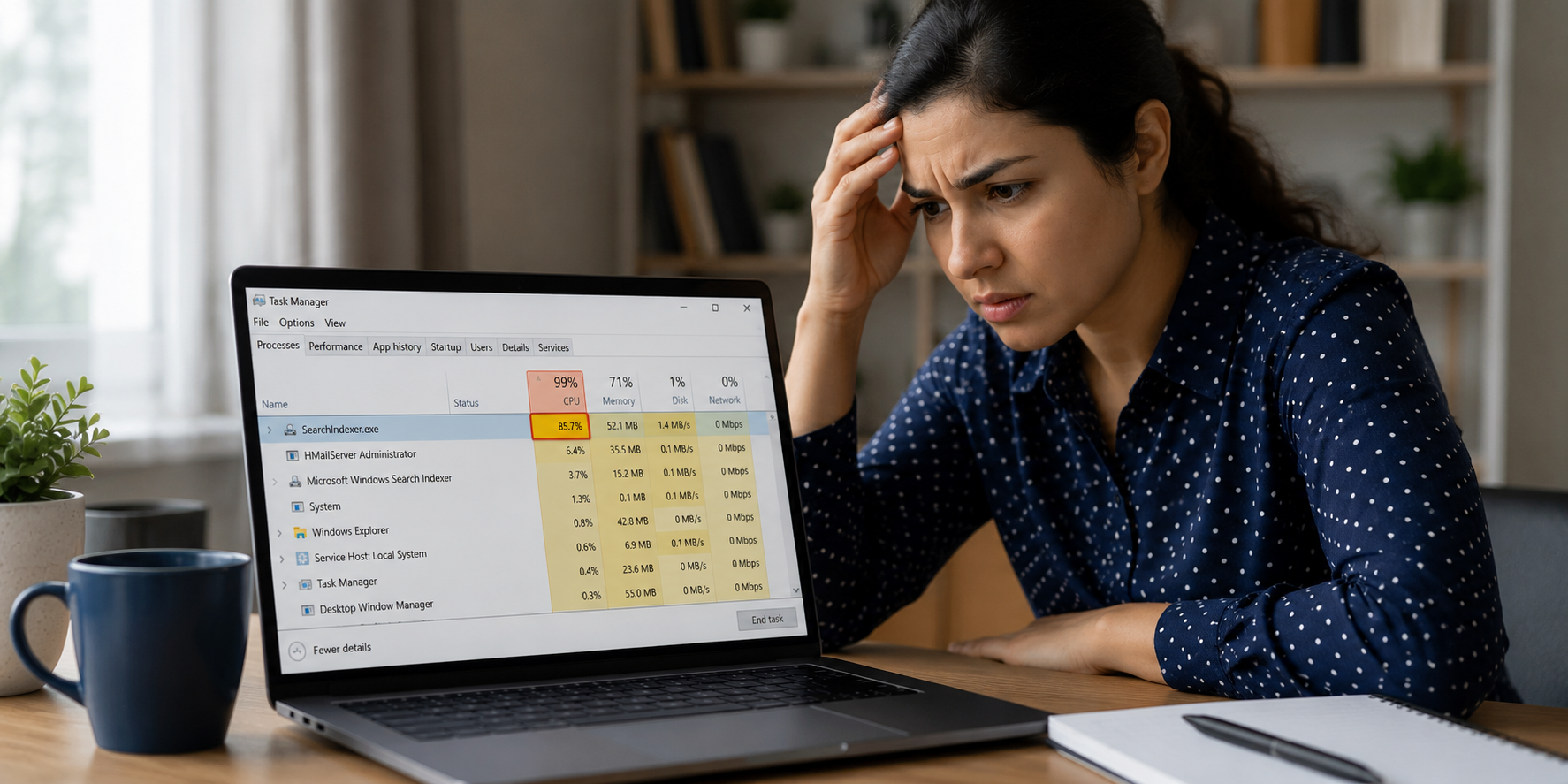 SearchIndexer.exe High CPU Usage: Causes, Fixes, and How to Reduce CPU Load